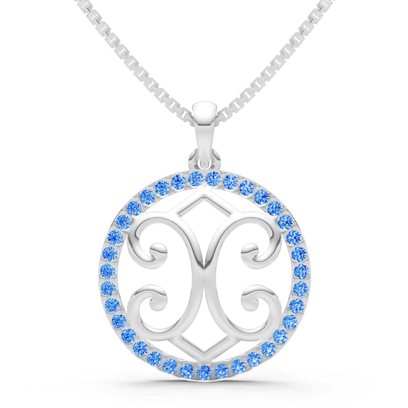 Round Gemstone Pendant