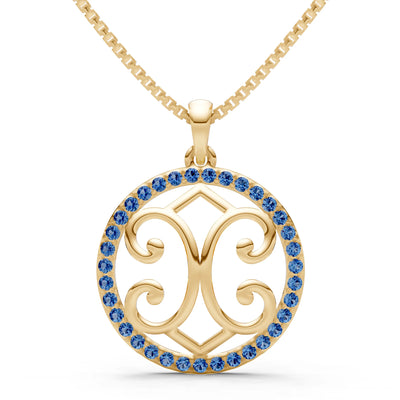 Round Gemstone Pendant