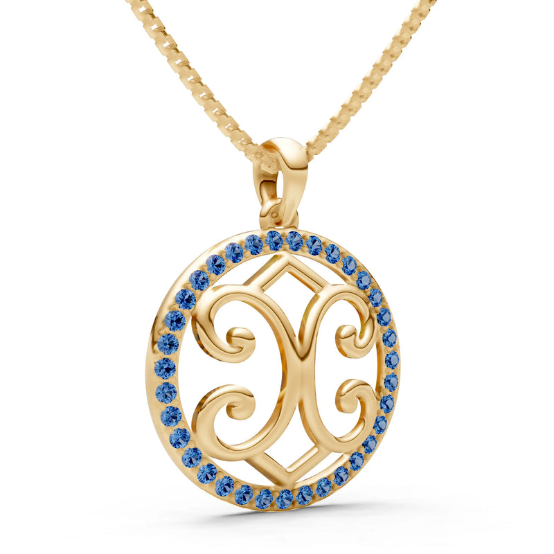 Round Gemstone Pendant