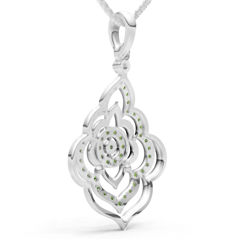 Peridot Blossom Gold Pendant