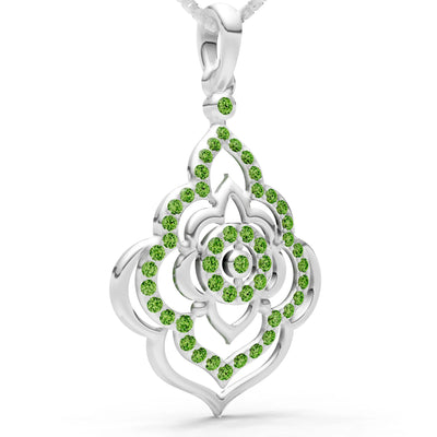 Peridot Blossom Gold Pendant
