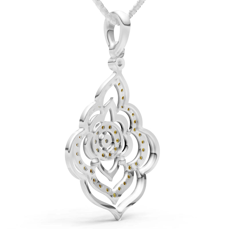 Citrine Blossom Gold Pendant