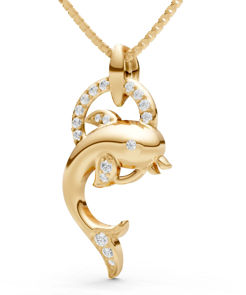 Dolphin Hoop Pendant