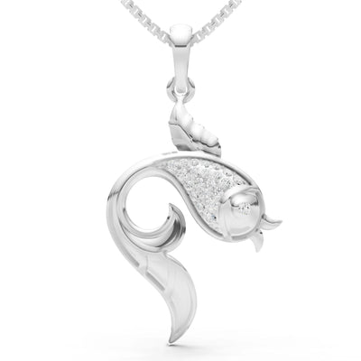 Diamond Gemstones Fish Pendant