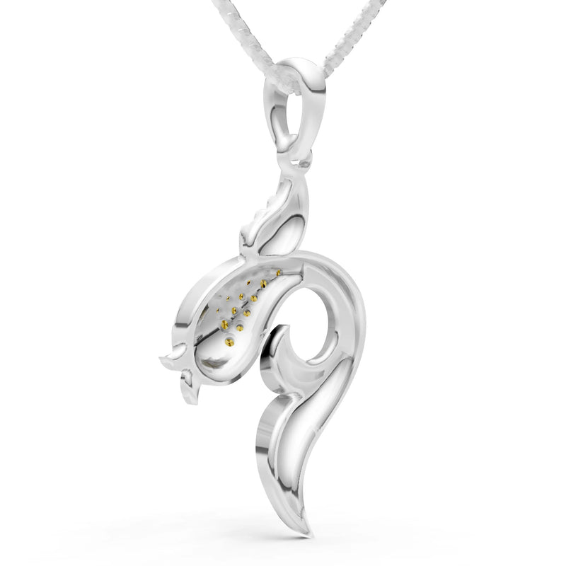 Citrine Gemstones Fish Pendant