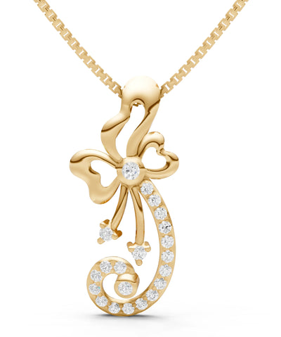 Gemstones Ribbon Pendant