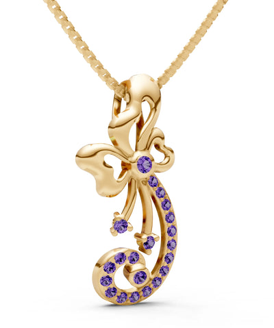 Gemstones Ribbon Pendant