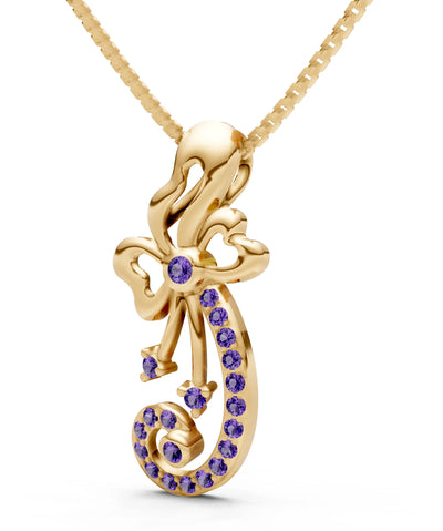 Gemstones Ribbon Pendant