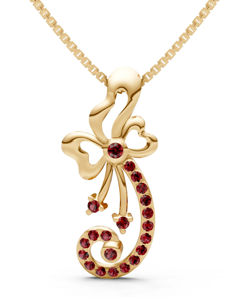 Gemstones Ribbon Pendant