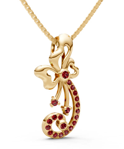 Gemstones Ribbon Pendant