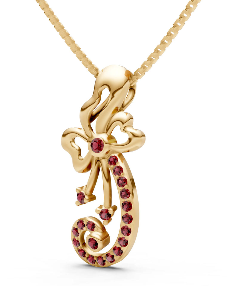 Gemstones Ribbon Pendant