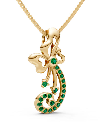 Gemstones Ribbon Pendant