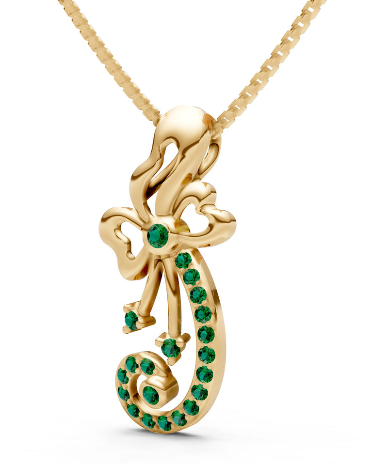 Gemstones Ribbon Pendant