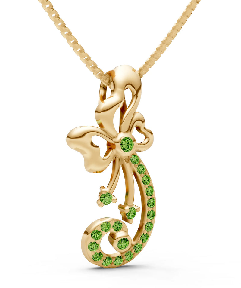 Gemstones Ribbon Pendant