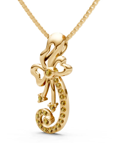 Gemstones Ribbon Pendant