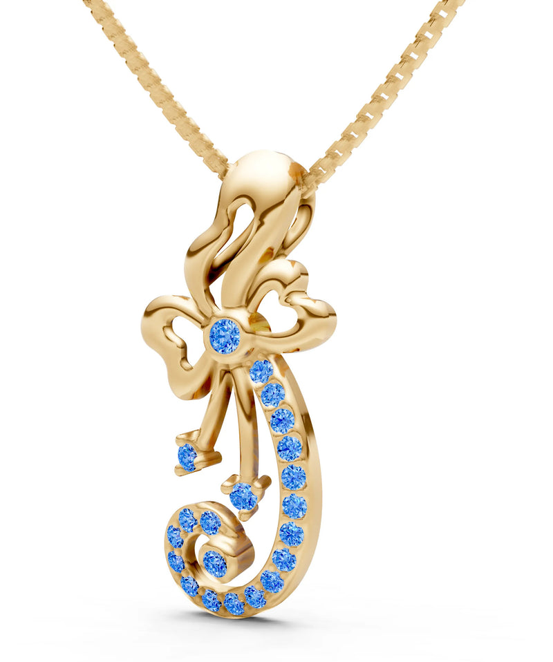 Gemstones Ribbon Pendant