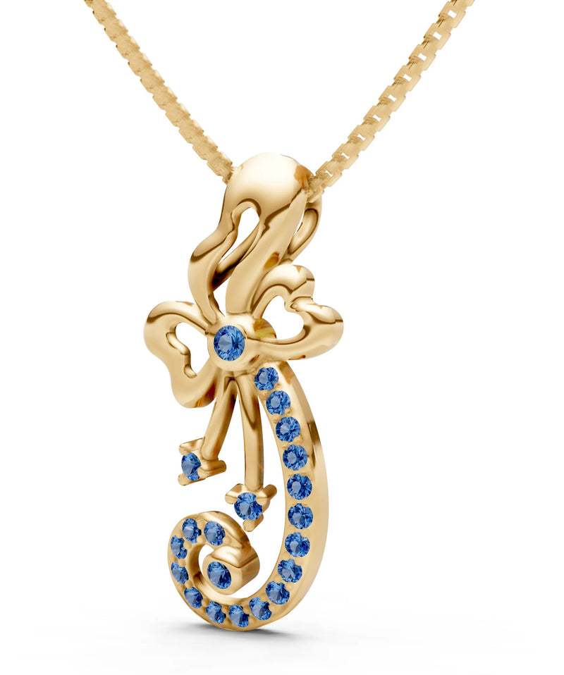 Gemstones Ribbon Pendant