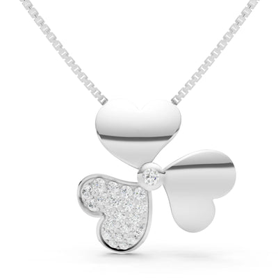 Heart Shape Three-leaf Clover Pendant