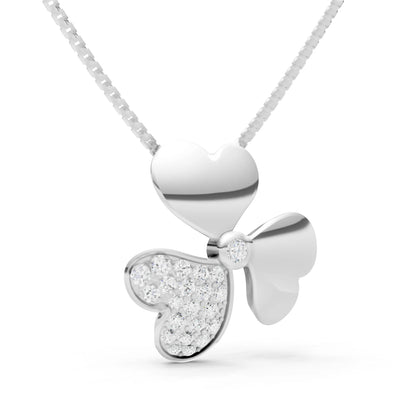 Heart Shape Three-leaf Clover Pendant