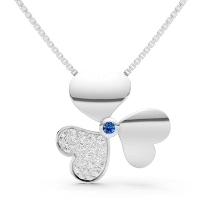 Heart Shape Three-leaf Clover Pendant