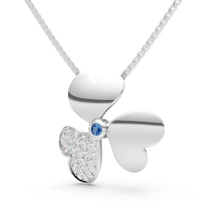 Heart Shape Three-leaf Clover Pendant