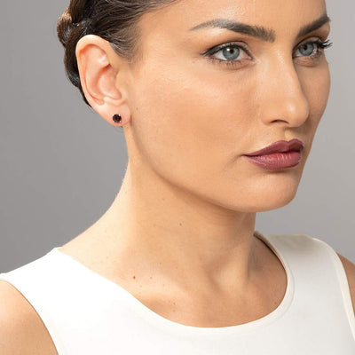 14K Gold Round Solitaire Stud Earrings