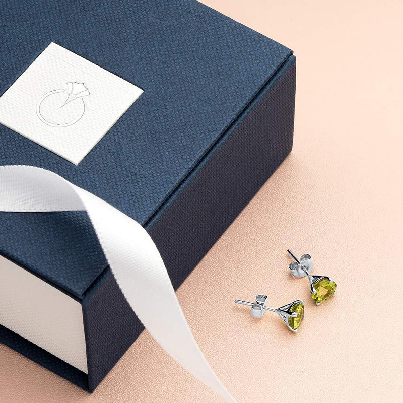 14K Gold Round Solitaire Stud Earrings