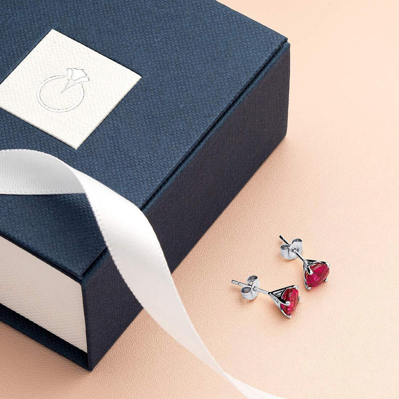 14K Gold Round Solitaire Stud Earrings