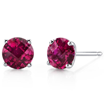 14K Gold Round Solitaire Stud Earrings
