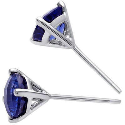 14K Gold Round Solitaire Stud Earrings