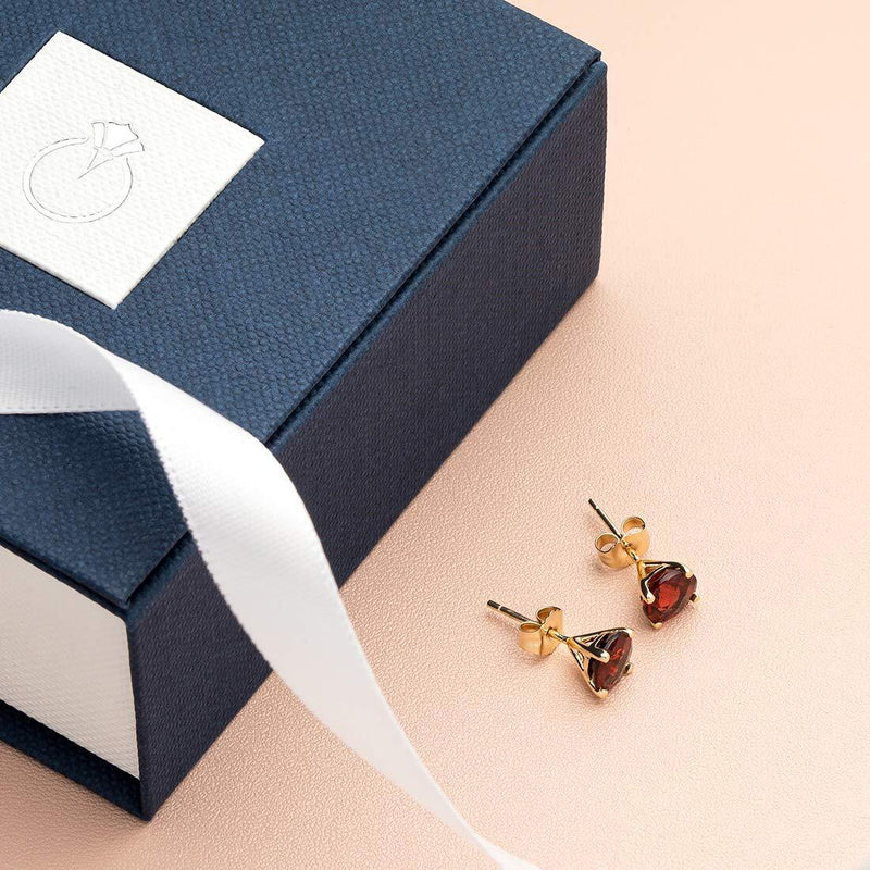 14K Gold Round Solitaire Stud Earrings