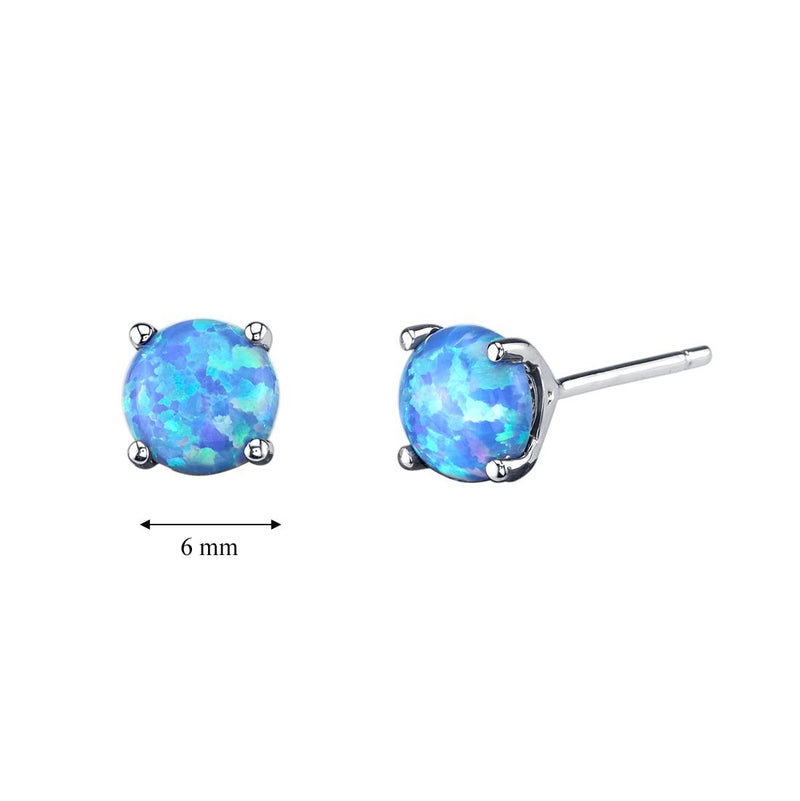 14K Gold Round Solitaire Stud Earrings