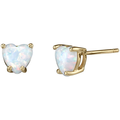 Birthstone Heart Stud Earrings