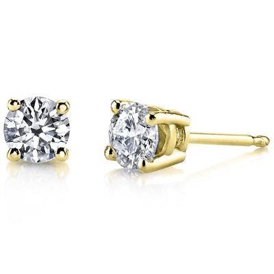 Princess cut gemstone solitaire stud 925 sterling silver earnings - created blue sapphire - sterling silver
