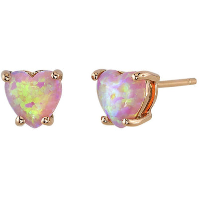 Birthstone Heart Stud Earrings