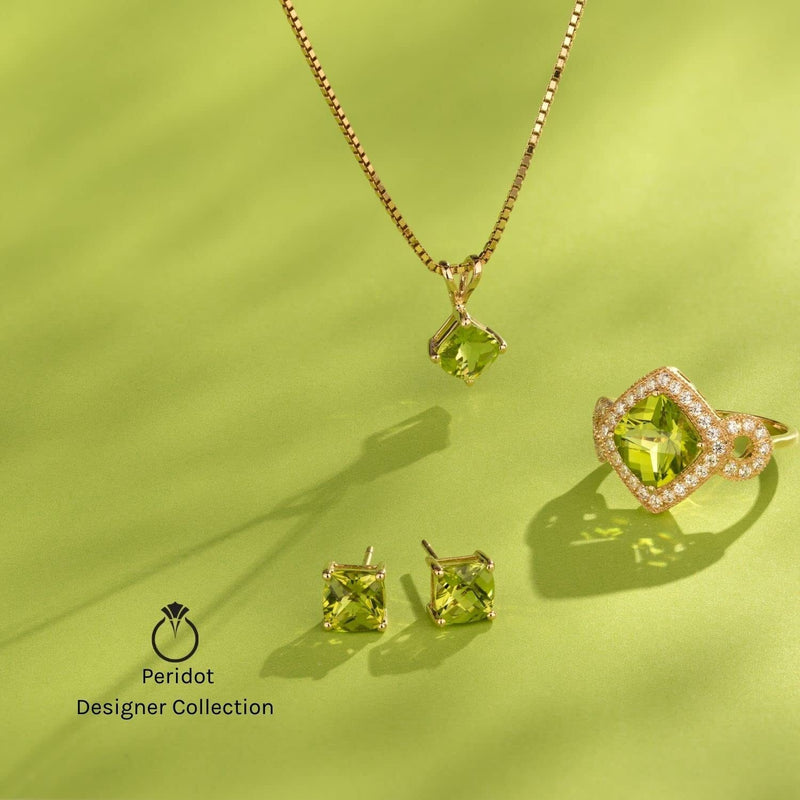 14K White Gold Peridot Diamond Halo Ring Heart Shape 1.65 Carats Total, Size 7