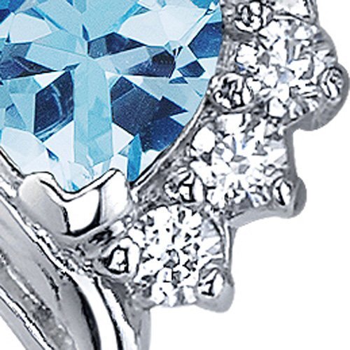 Princess cut gemstone solitaire stud 925 sterling silver earnings - created blue sapphire - sterling silver