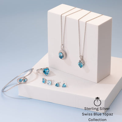 Princess cut gemstone solitaire stud 925 sterling silver earnings - created blue sapphire - sterling silver