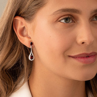 Princess cut gemstone solitaire stud sterling silver earnings - created blue sapphire - sterling silver