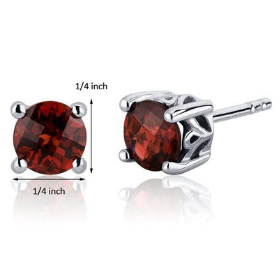 Princess cut gemstone solitaire stud sterling silver earnings - created blue sapphire - sterling silver