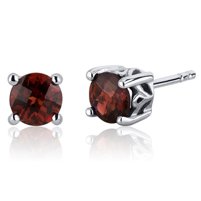 Princess cut gemstone solitaire stud sterling silver earnings - created blue sapphire - sterling silver
