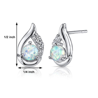 Princess cut gemstone solitaire stud 925 sterling silver earnings - created blue sapphire - sterling silver