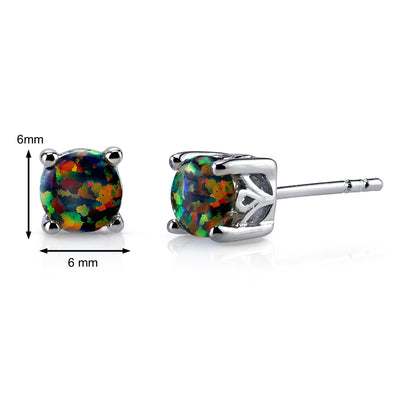 Princess cut gemstone solitaire stud sterling silver earnings - created blue sapphire - sterling silver