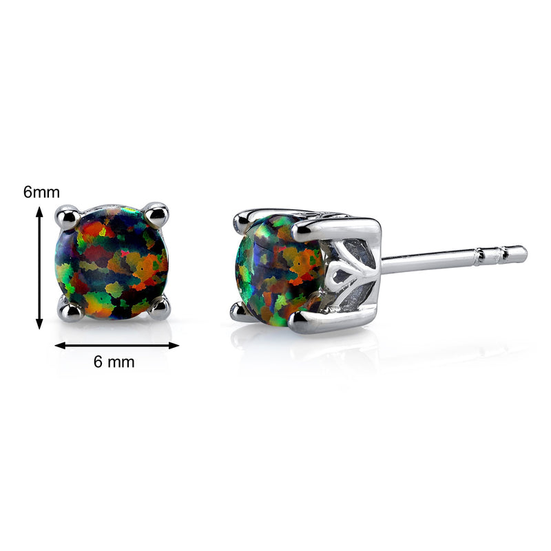 Princess cut gemstone solitaire stud sterling silver earnings - created blue sapphire - sterling silver