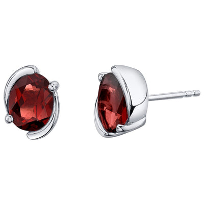 Princess cut gemstone solitaire stud 925 sterling silver earnings - created blue sapphire - sterling silver