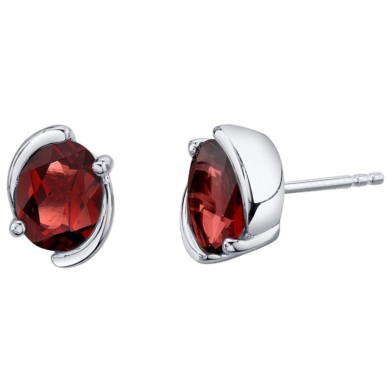 Princess cut gemstone solitaire stud 925 sterling silver earnings - created blue sapphire - sterling silver
