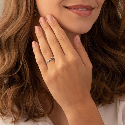 London Blue Topaz Tiara Stackable Ring Sterling Silver