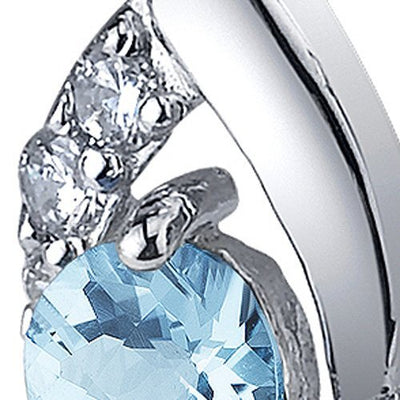 Princess cut gemstone solitaire stud 925 sterling silver earnings - created blue sapphire - sterling silver