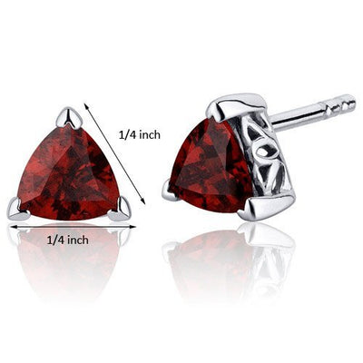 Princess cut gemstone solitaire stud 925 sterling silver earnings - created blue sapphire - sterling silver
