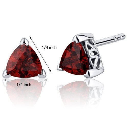 Princess cut gemstone solitaire stud 925 sterling silver earnings - created blue sapphire - sterling silver